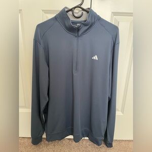 Mens Adidas Golf Quarter Zip Pullover 
 Blue  
L
